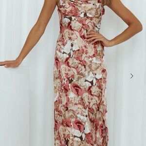 Hello Molly - Dawn Talks Midi Dress Rose - Small